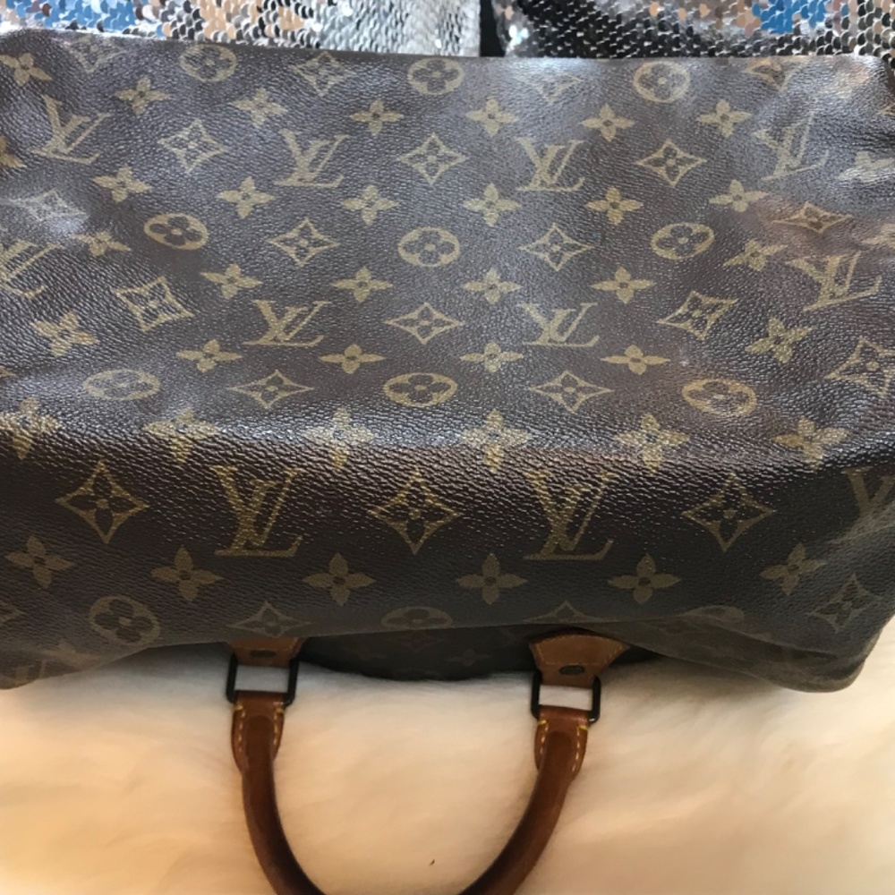 💋Authentic Louis Vuitton Speedy 30💋LV Monogram/Authenticity Document In Photos - Picture 15 of 16